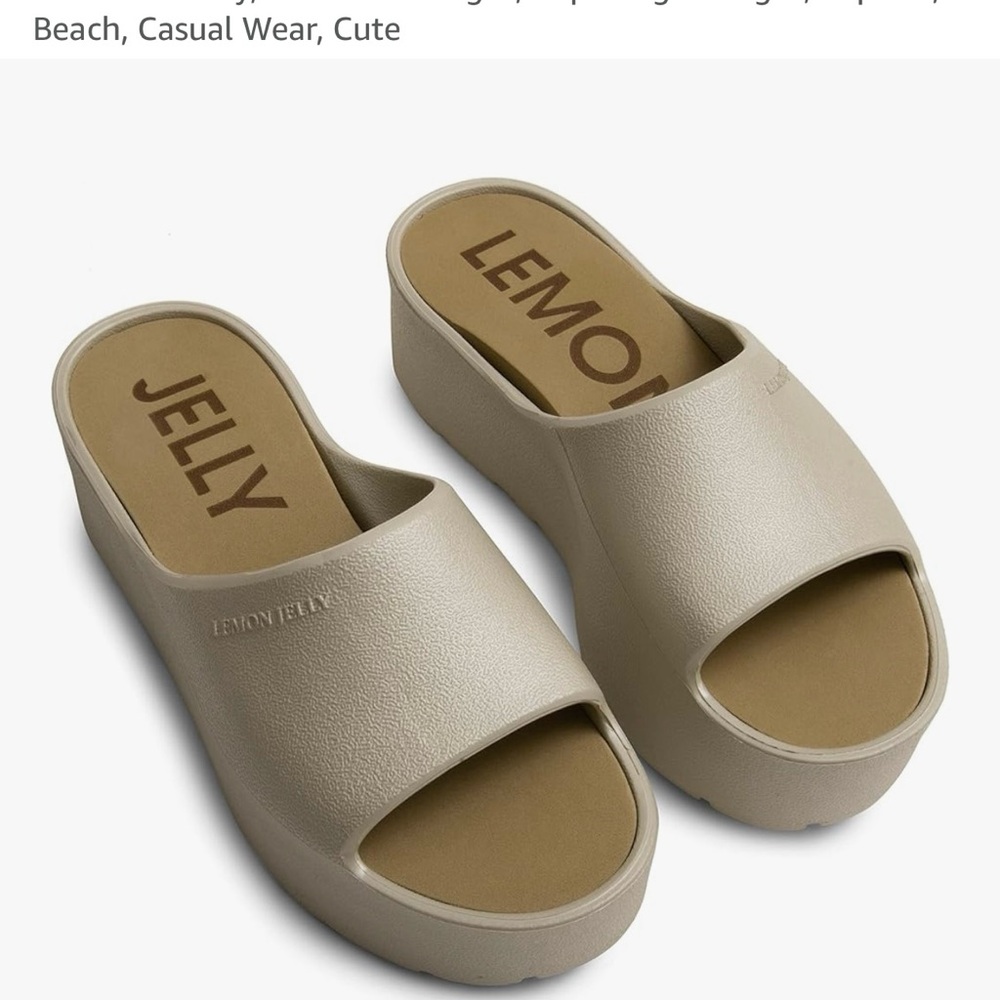 Lemon Jelly Women's Sunny Platform Sandals Warm Grey Size 37